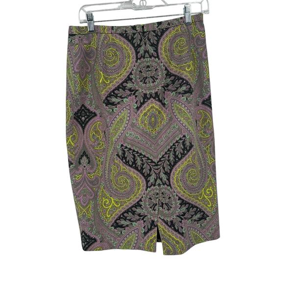J. Crew Paisley Print Pencil Skirt size 4 - Picture 2 of 7